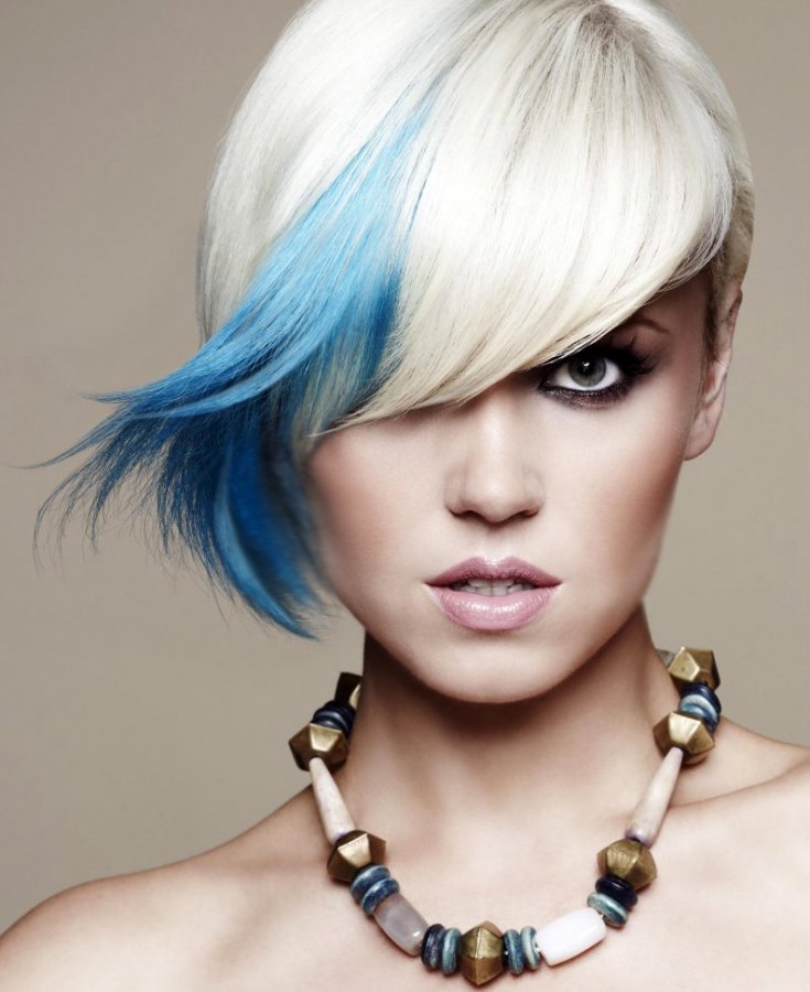 Cheveux colorés, photo