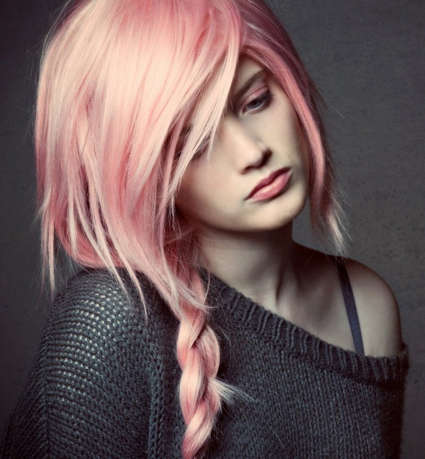 cheveux roses