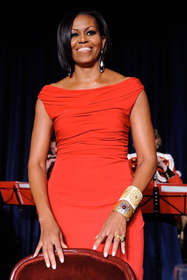 La robe rouge de Michelle Obama
