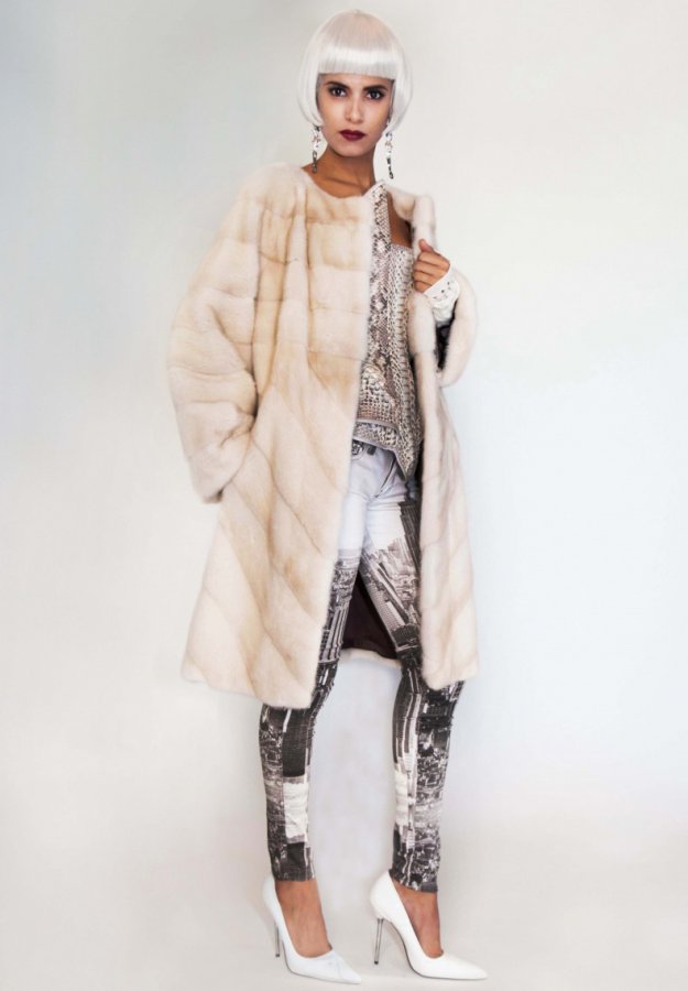 Manteau en fourrure Elena Ermak, collection 2026