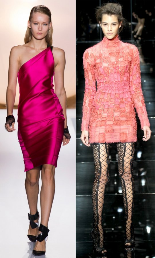 Robe fushia et corail