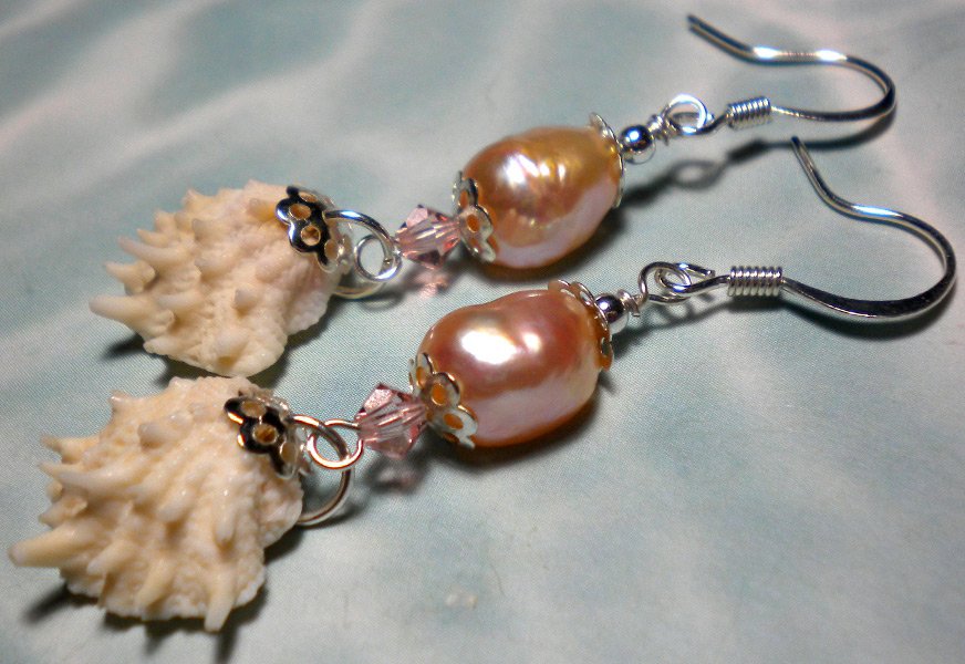 Bijoux - boucles d'oreilles coquillage