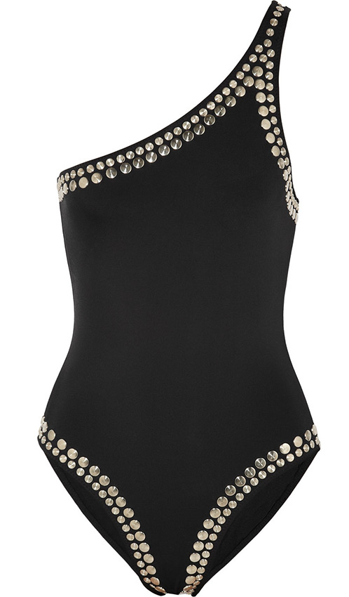 Maillot de bain noir glamour, photo