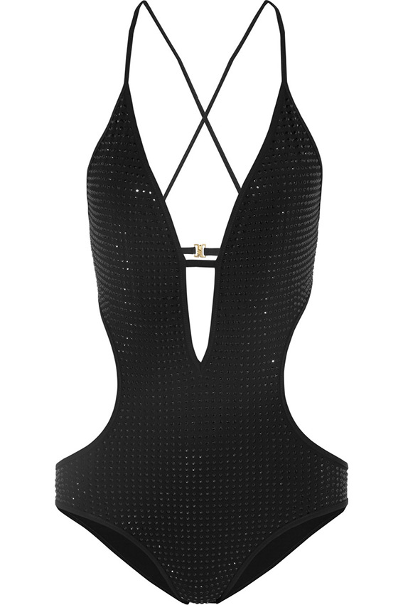 Maillot de bain noir glamour, photo