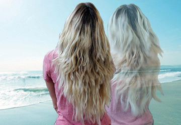 Cheveux après la mer