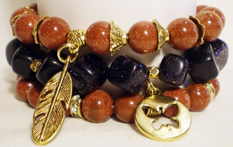 Bijoux en verre aventurine