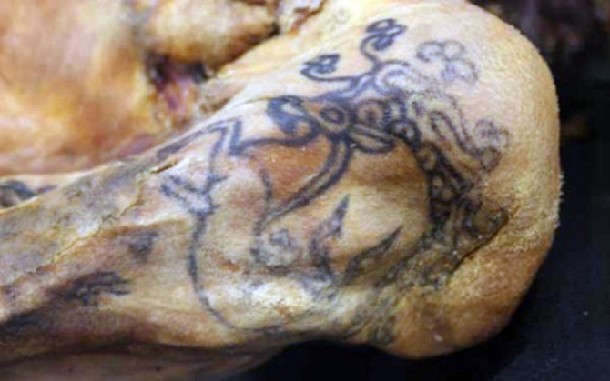 Princesse de l'Altaï et son tatouage