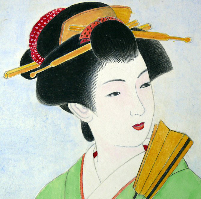 Coiffure féminine japonaise