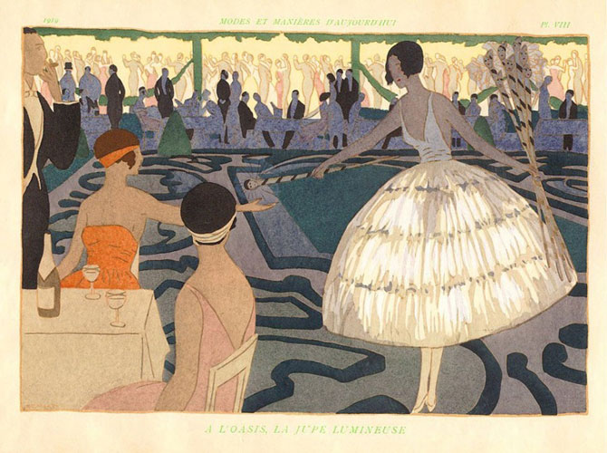 Illustration Art Déco par André Edouard Marty