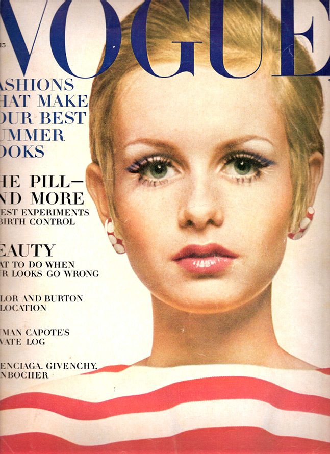 Twiggy en couverture de VOGUE