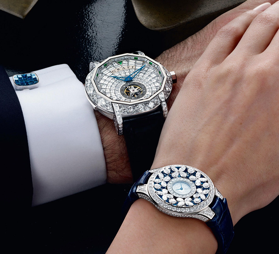 montre avec des diamants