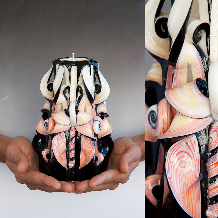 Bougies sculptées pour le nouvel an