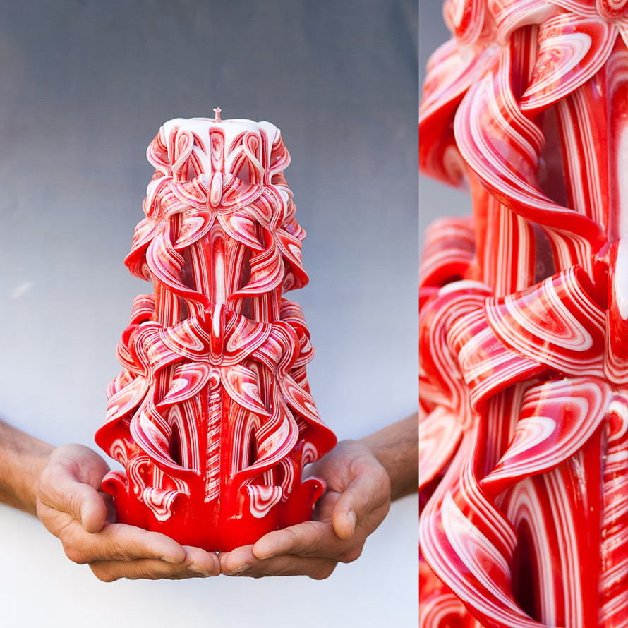 Bougies sculptées pour le nouvel an