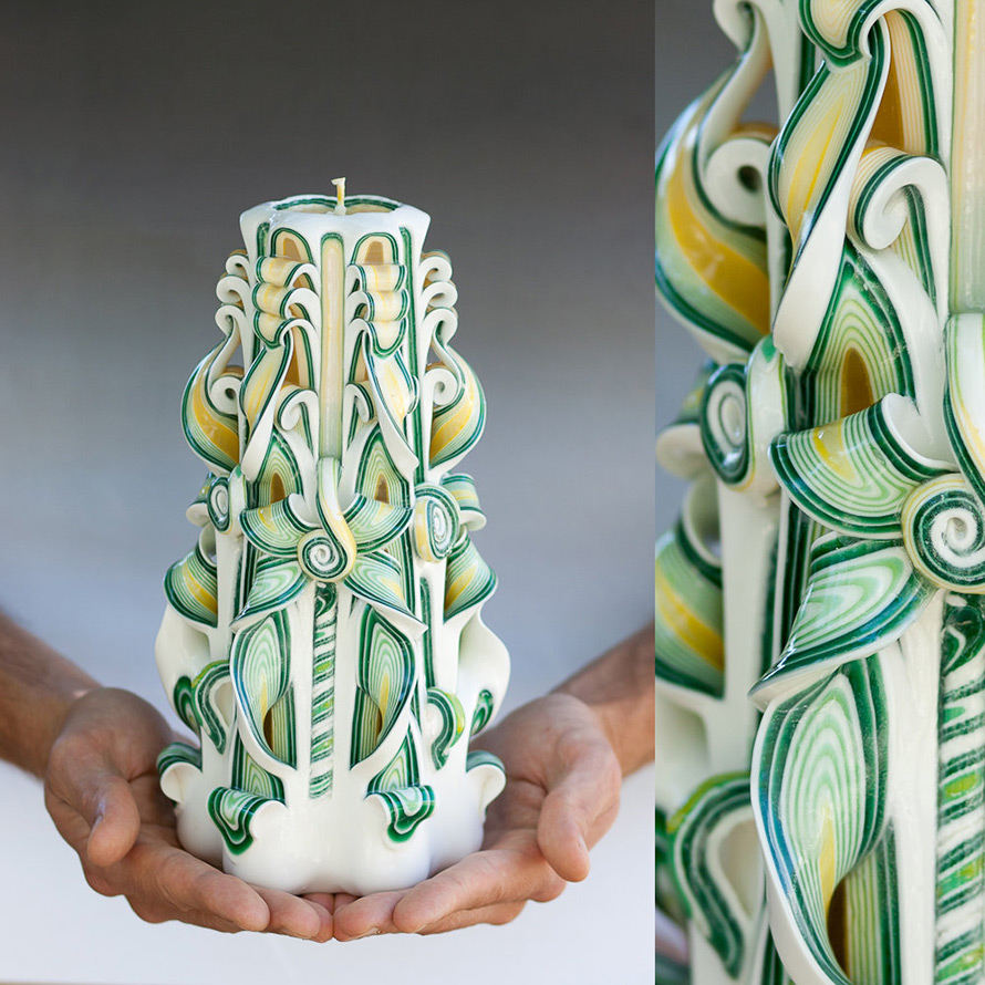 Bougies sculptées pour le nouvel an