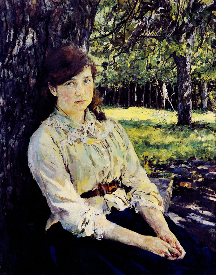 Fille éclairée par le soleil