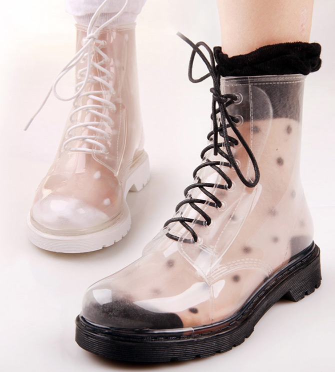 Chaussures transparentes en PVC