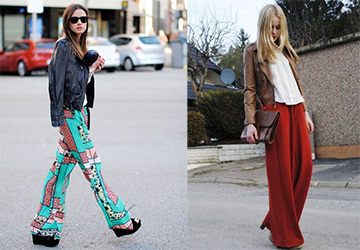 Pantalon large palazzo