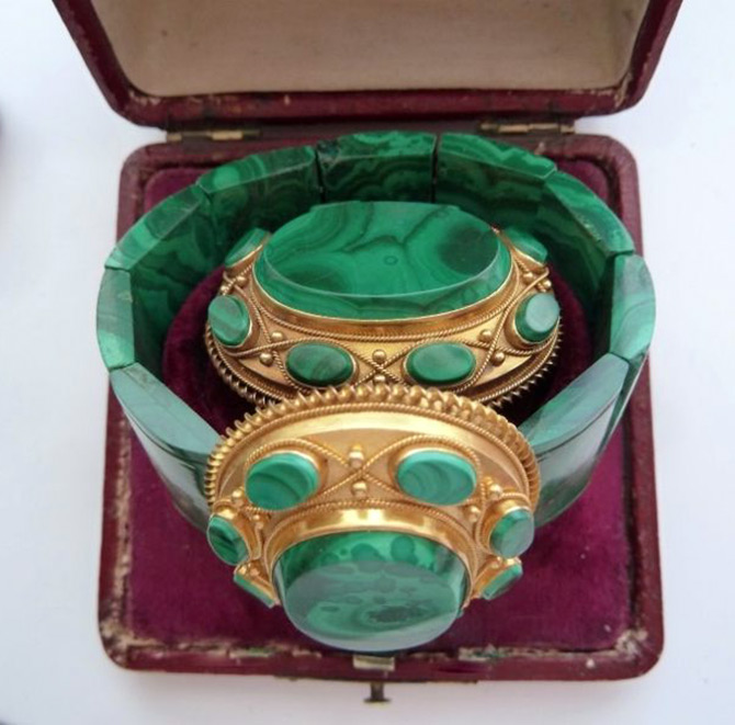 Bijoux en malachite