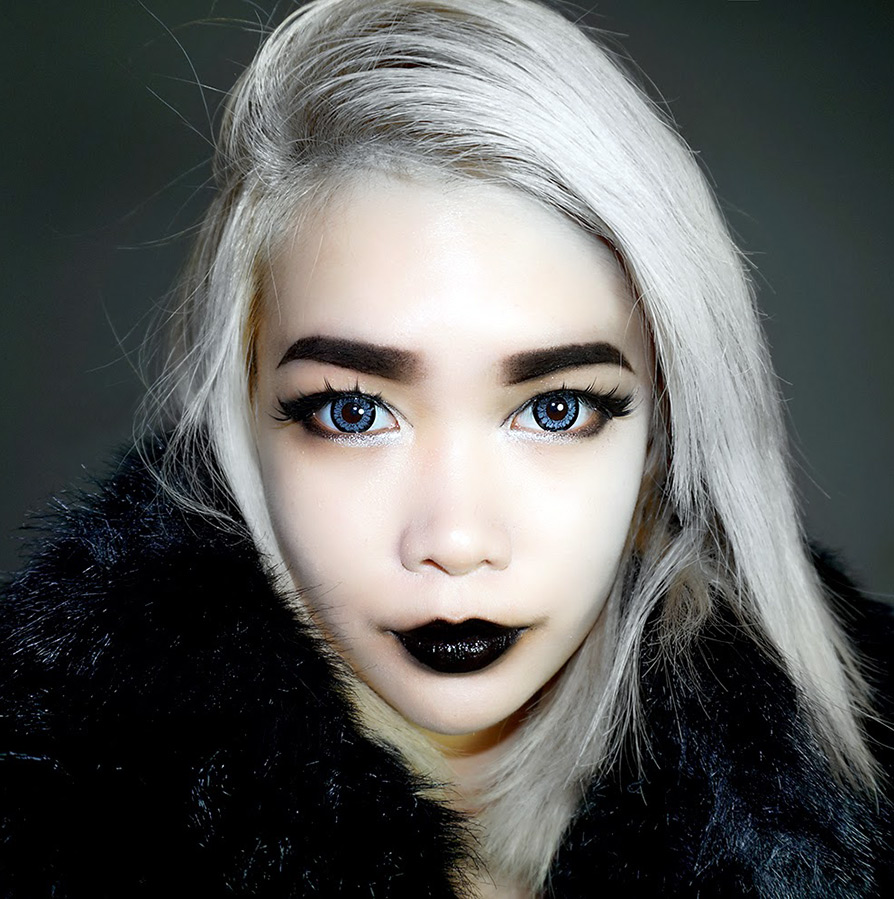 maquillage des lèvres gothique