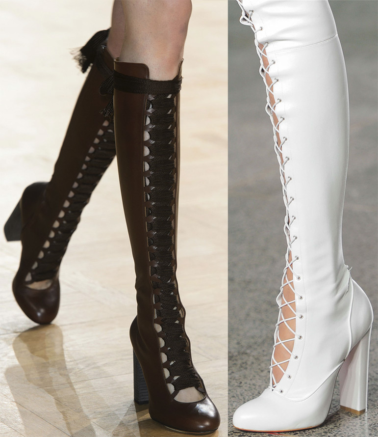 Laçage sur les chaussures - tendance de la mode