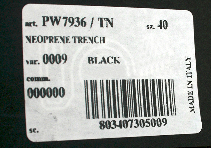 Manteau en néoprène à la mode