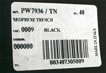 Manteau en néoprène à la mode