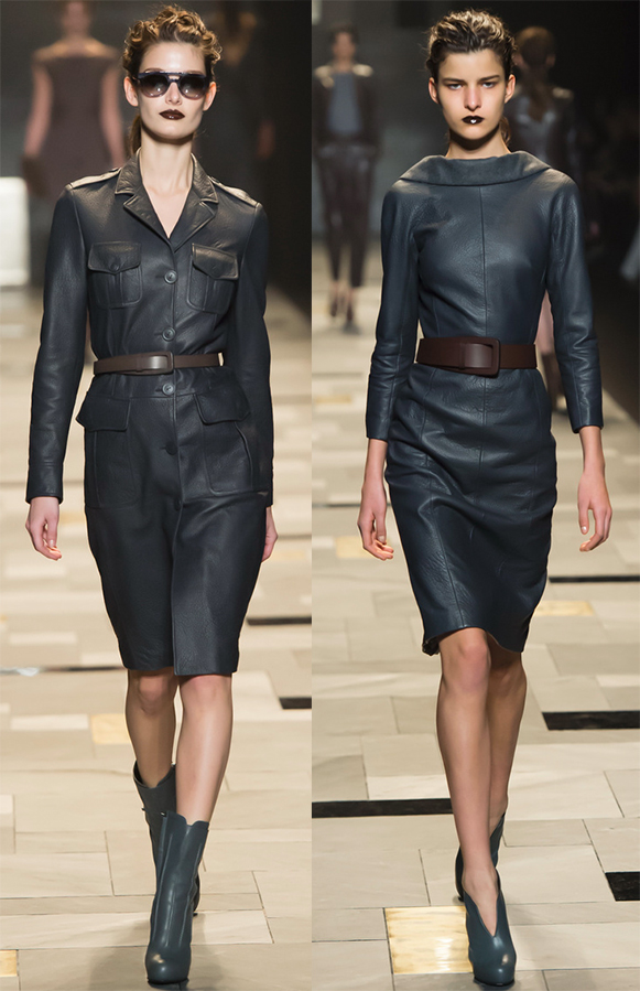 Trussardi - robes en cuir