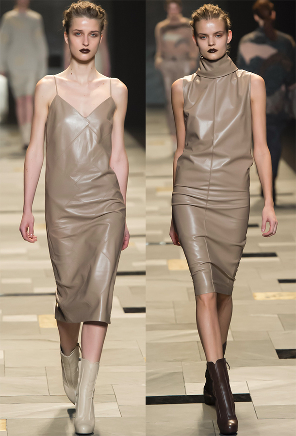 Trussardi - robes en cuir
