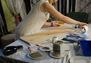 Panneau en bois de la photographie