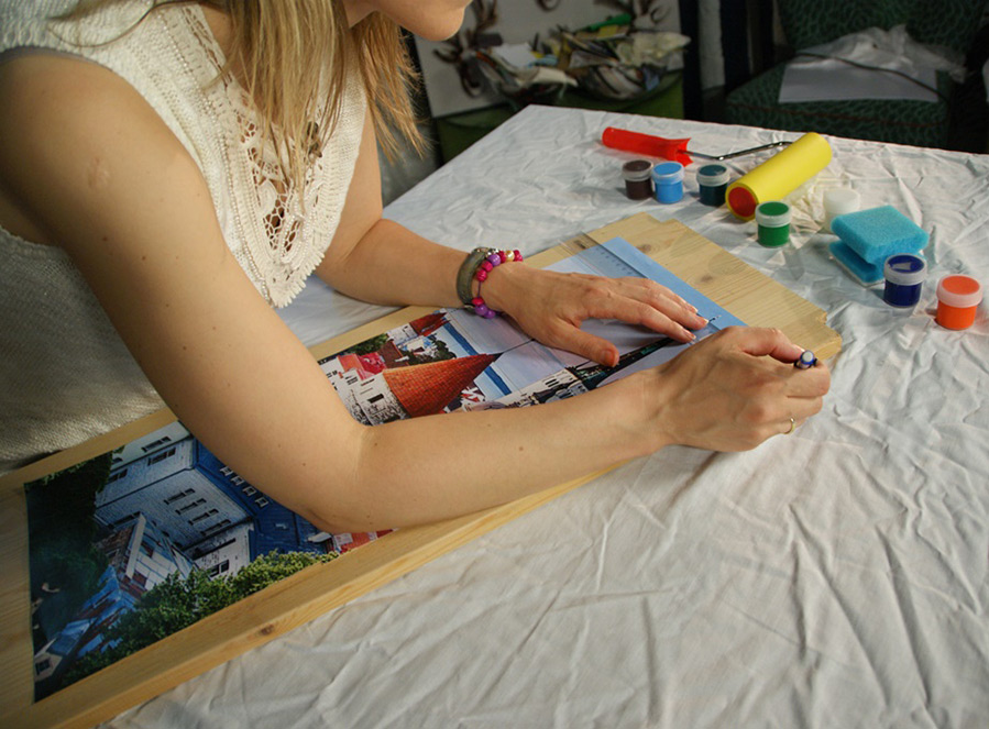 Panneau en bois de la photographie