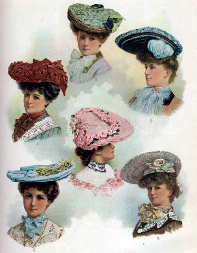 Chapeaux pour femmes des années 1900