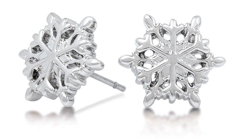 Boucles d'oreilles flocon de neige