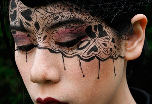 13 masques d'Halloween en dentelle