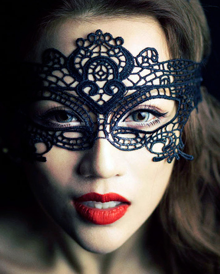 Masque de dentelle d'Halloween