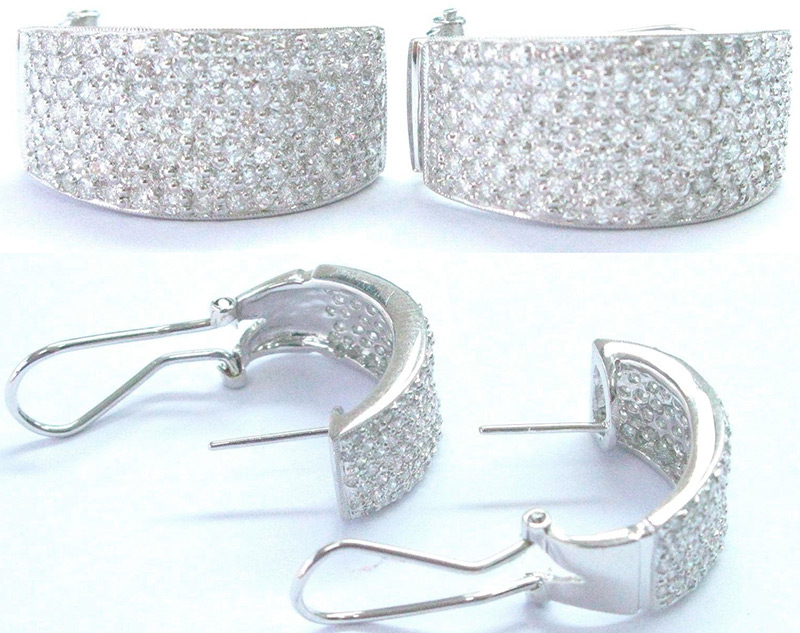 Boucles d'oreilles avec diamants