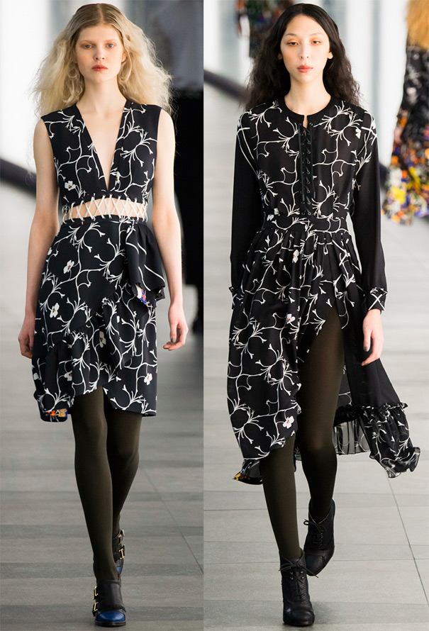 Robes noires et blanches automne-hiver 2025-2026