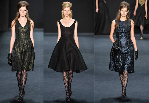 Robes à la mode jusqu'aux genoux des collections d'hiver