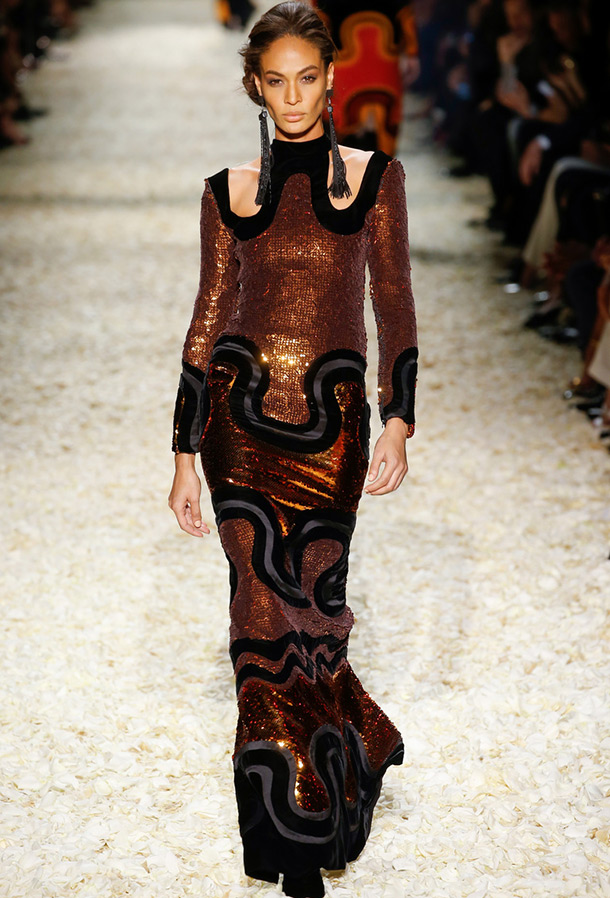 Robe longue à sequins