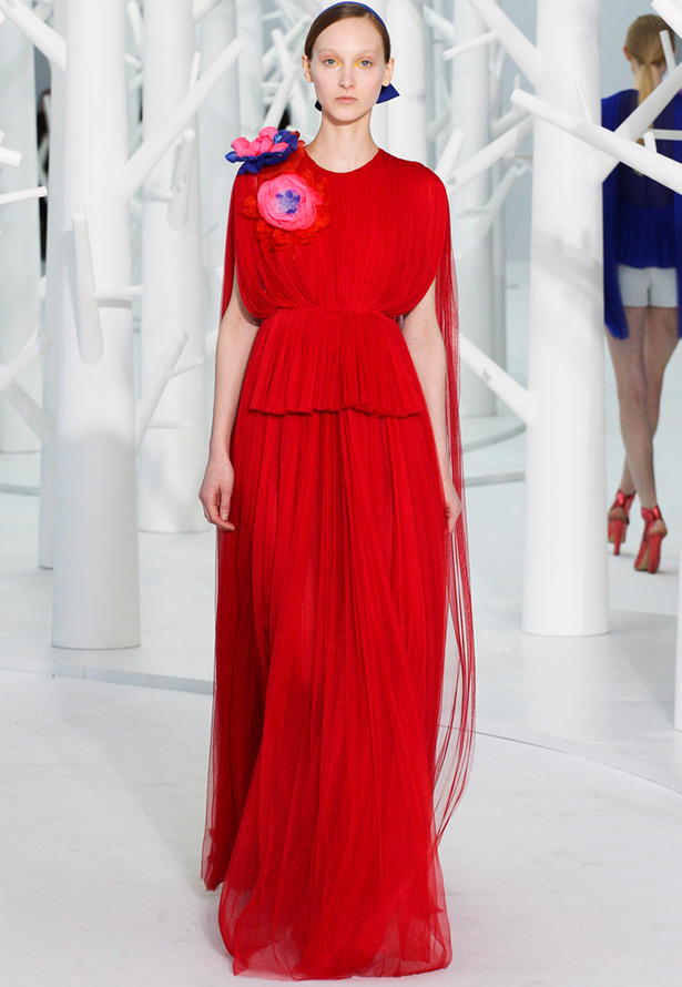 Robe longue rouge pour le nouvel an