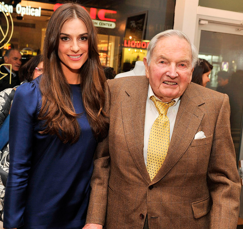 David Rockefeller et sa petite-fille Ariana