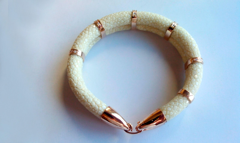 bracelet en cuir de galuchat