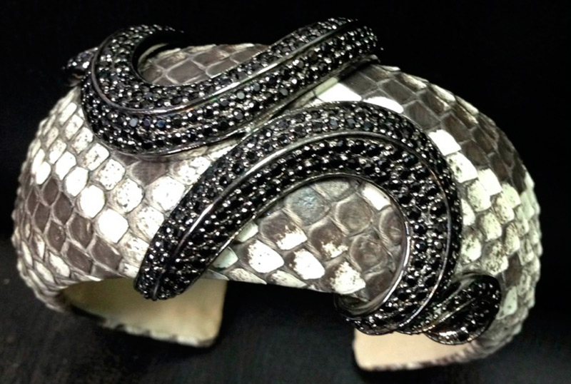 bracelet en cuir de python