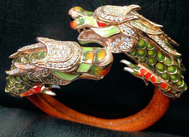 cuir argent et galuchat