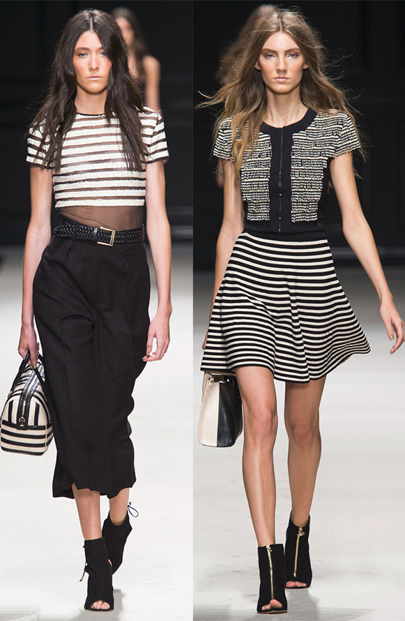 Les rayures dans les collections de mode