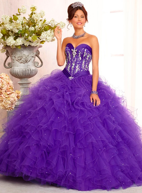 Robe de mariée violette
