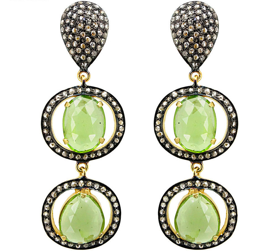 Boucles d'oreilles chrysolite