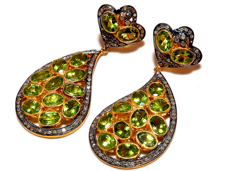 Boucles d'oreilles chrysolite