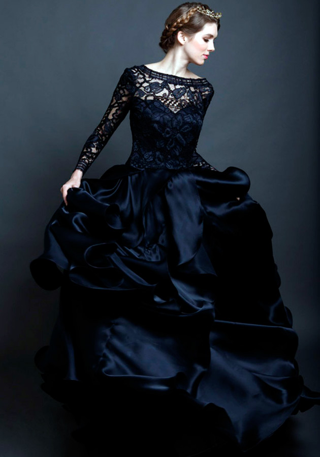 Robe de mariée noire