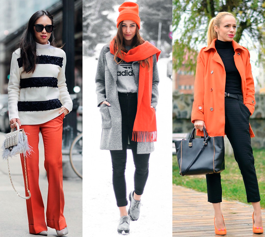 Couleur orange dans les vêtements
