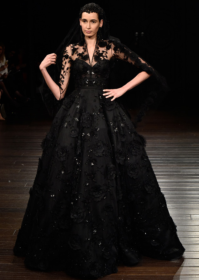 Robe de mariée noire Naeem Khan